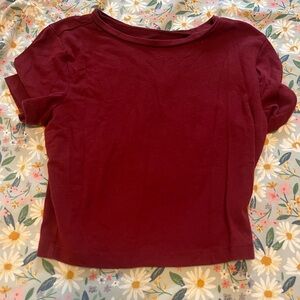 Wild Fable Burgundy Crop Top